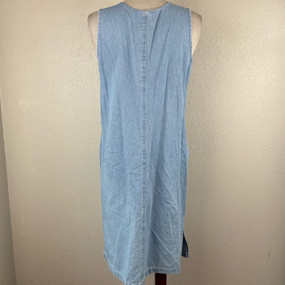 Denim Midi Dress Size M EUC - Picture 5 of 7